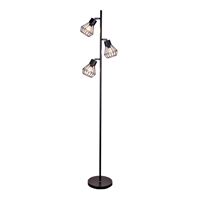 3頭のツリーランプアイアンフロアランプ