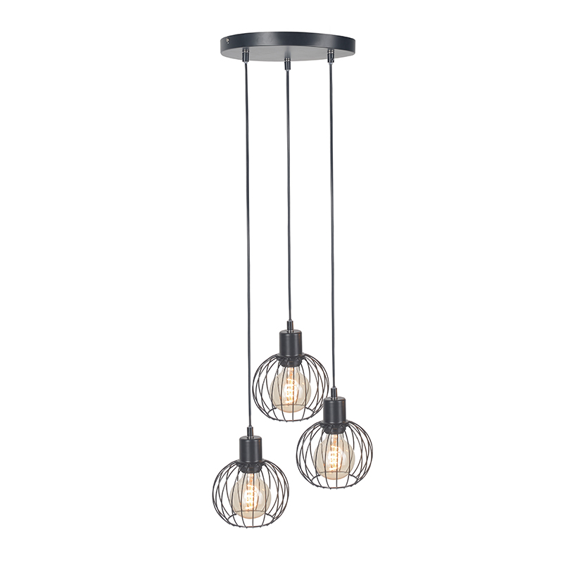 3頭のランタン鉄のシャンデリア